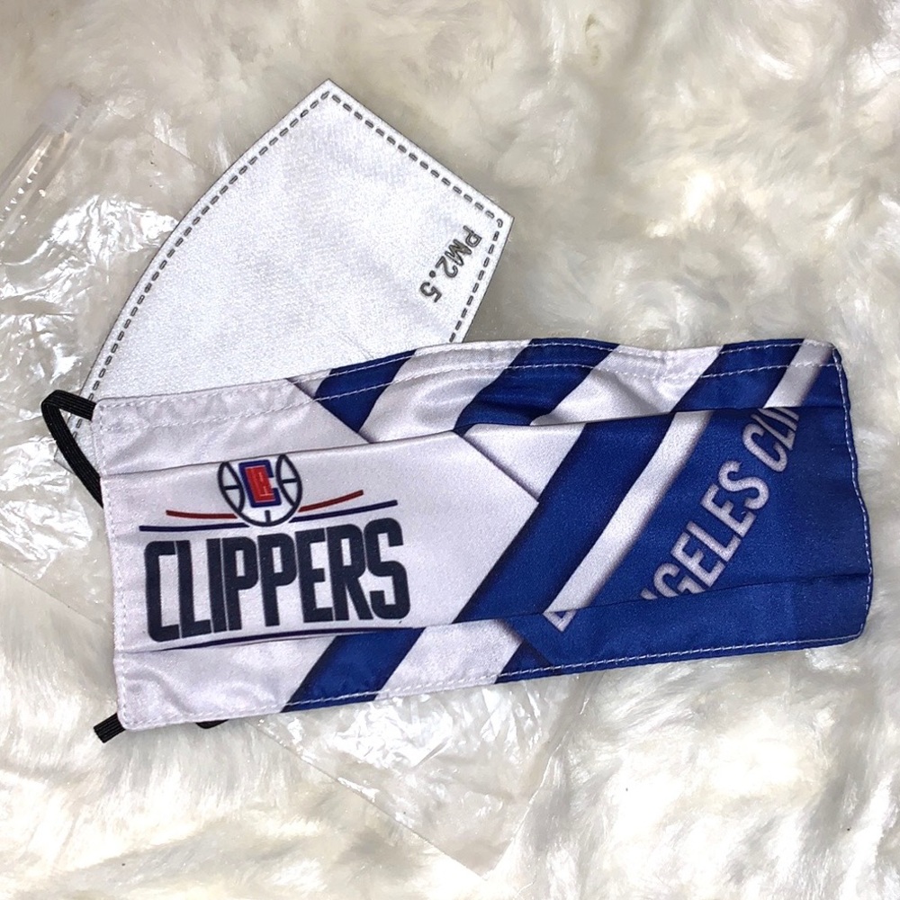 NEW LOS ANGELES CLIPPERS LA 1 Pc Blue White Face Masks Cloth Cover